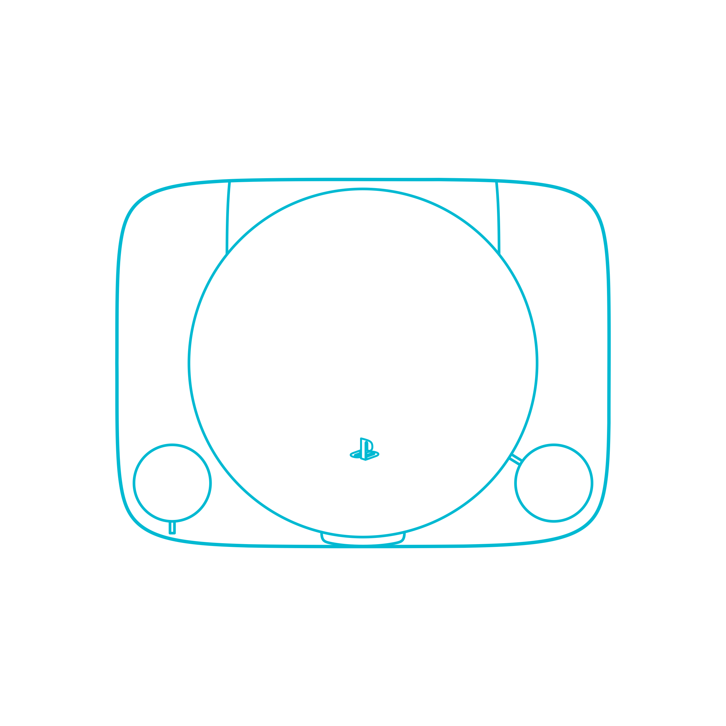 Digital Video Game Consoles Ps One Sticker Outline Svg File Free Vectors